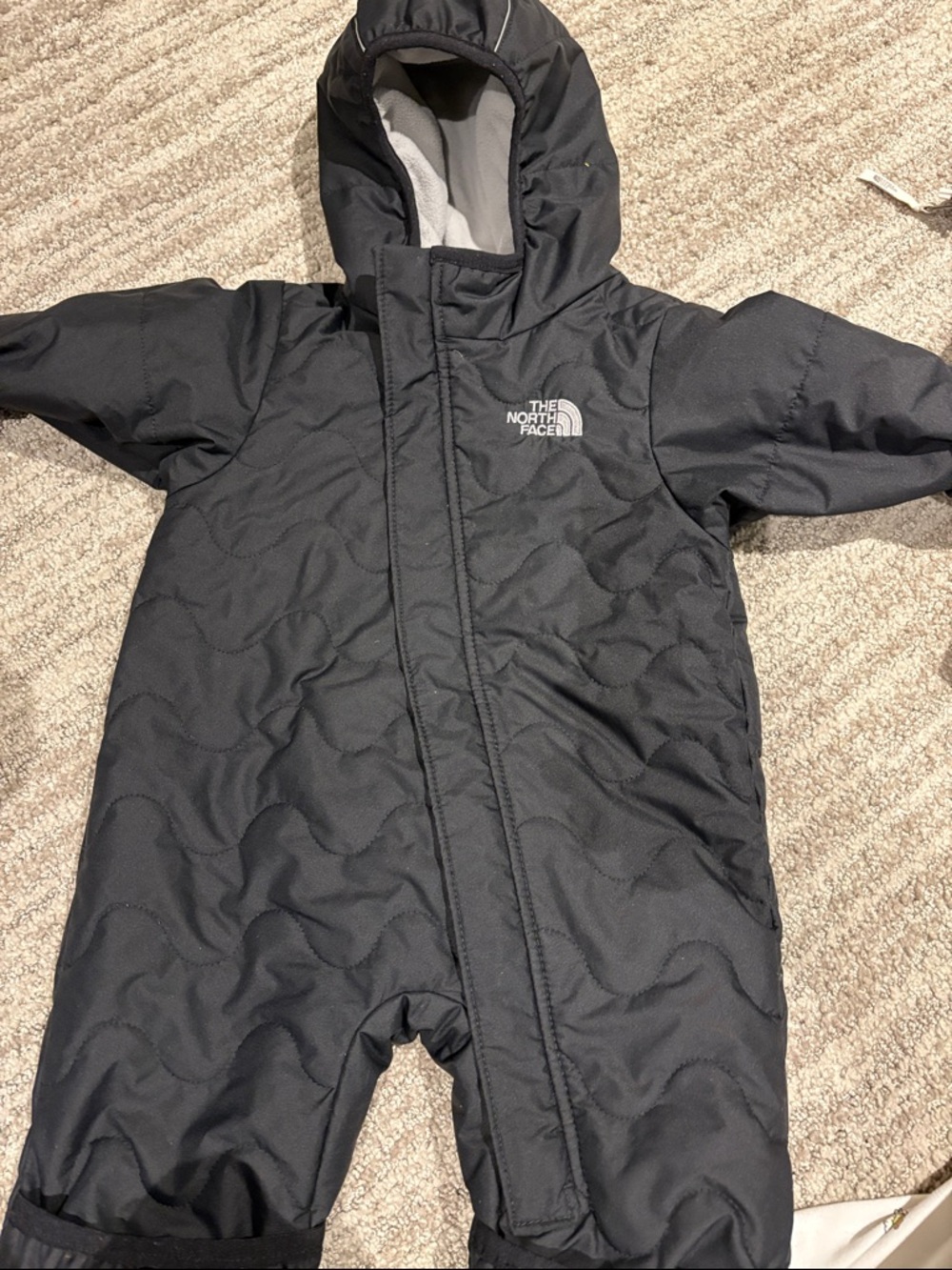 The North Face Kids Black Insulated One-Piece Footie